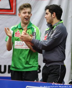 Tobias Rasmussen und Brian Afanador freuen sich (J&uuml;lich)