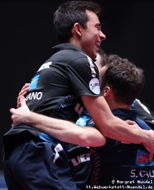 Team Ochsenhausen ist gl&uuml;cklich: Hugo Calderano