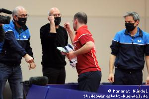 2. Vorsitzender Markus Str&ouml;her, 1. Vorsitzender Olaf Gstettner, Ioannis Sgouropoulos, Trainer Colin Heow (Grenzau)