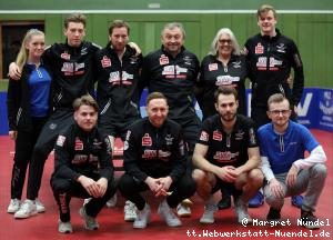 Mariella Vitanza-Lima, Barry Berben, Robin Devos, Miro Broda, Angelika Vitanza-Lima, Laurens Devos (hinten von links)<br /> Kas van Oost, Marc Preuss, Florian Cnudde, Marcel Mundt (vorn von links)