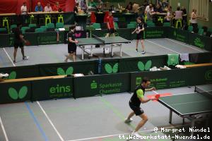 Einspielen in der Pfaffenberg-Turnhalle