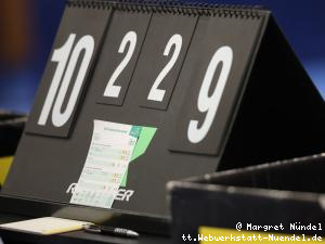 der Spielstand: 10:9 (2:2 S&auml;tze)
