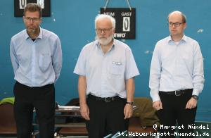 Die Schiedsrichter heute: OSR Friedrich Ladwig mit Harald Faber und Martin Frevel