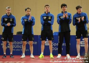 Team Saarbr&uuml;cken: Cedric Meissner, Lichen Wang, Andrei Teodor Istrate, Abdullah Talha Yigenler, Mathias H&uuml;bgen (v.l.n.r.)