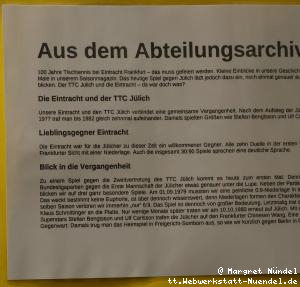 Historie Frankfurt - J&uuml;lich bis heute