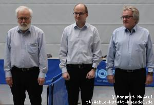 Die Schiedsrichter heute: OSR Friedrich Ladwig, Martin Frevel, Ingo Go&szlig;mann (v.l.n.r.)